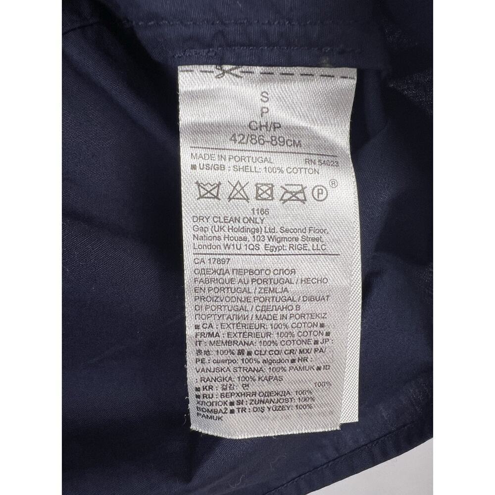 Banana Republic Sleeveless Ruffle Cinch Waist Navy Top S - Picture 10 of 10